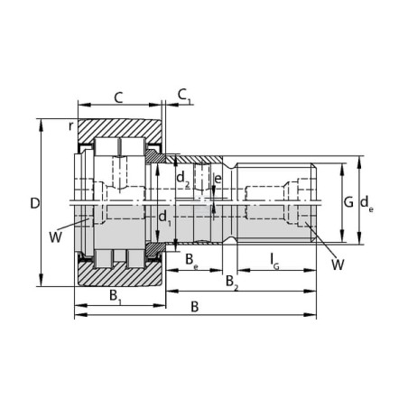 Galet de cames SKF NUKRE72ASKF