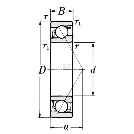 Roulement à billes oblique NSK NWB00588
