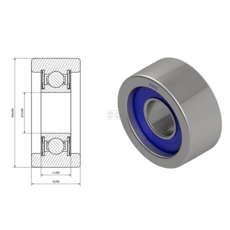 Roulement à rouleaux UNIVERSEL NWB20685
