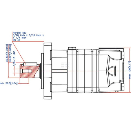 Moteur orbital WHITE OMS100151F2201