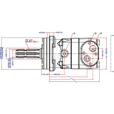 Moteur DANFOSS OMT500151B3023
