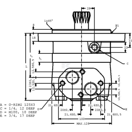 Moteur DANFOSS OMTS200151B3037