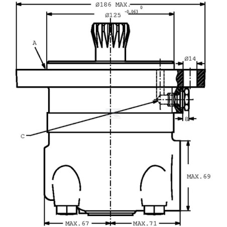 Moteur DANFOSS OMTS200151B3037