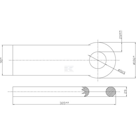OEillet de remorque UNIVERSEL PC50305