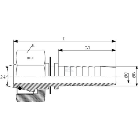 Raccord à sertir DICSA PGLO1016RVS