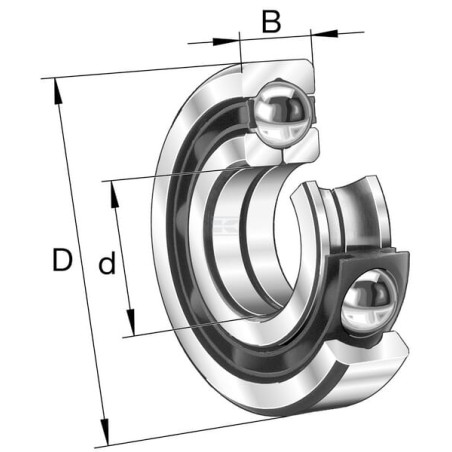 Roulement à billes oblique INA/FAG QJ309MPA
