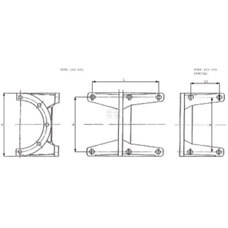 Pied de support RAJA-LOVEJOY PTFS400