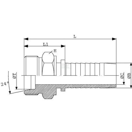 Raccord à sertir DICSA PS1620RVS
