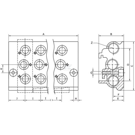 Bloc de base UNIVERSEL PVBP1810
