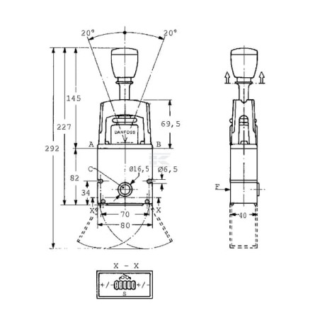 Leviers de commande DANFOSS PVRES155B4219