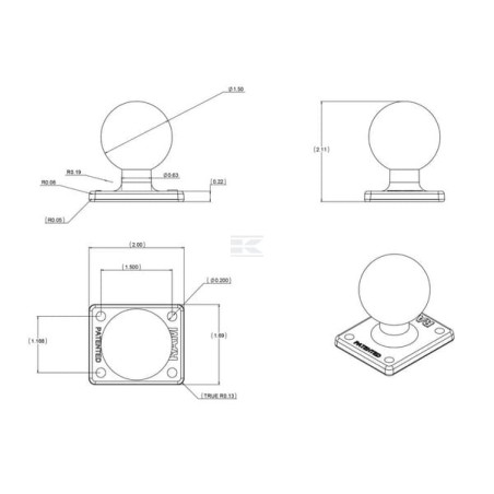 Adaptateur à bille RAM RAMC347U