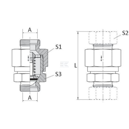 Clapet anti-retour VOSS RVV42L