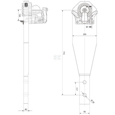 Barre inférieure ROCKINGER RO825L3334C