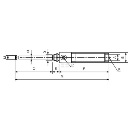 Actionneur hydraulique RIV RIV163456