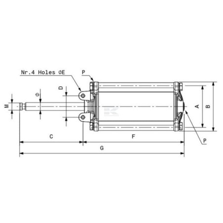 Vérin pneumatique RIV RIV165200