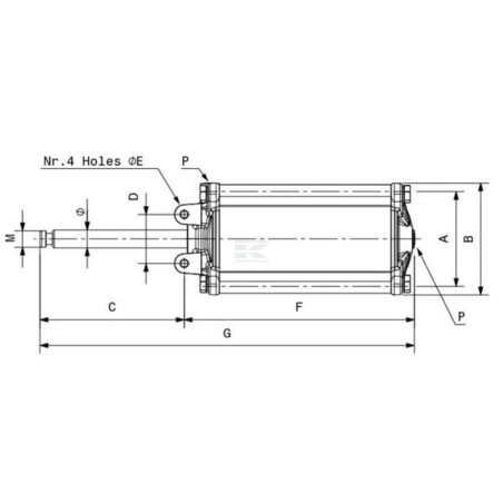 Vérin pneumatique RIV RIV164200