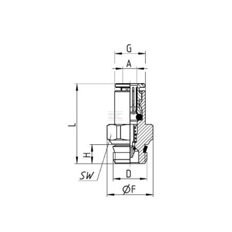 Accouplement rapide femelle CAMOZZI S6510418LF