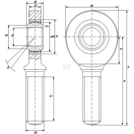 Embout de bielle SKF SAKAC14M