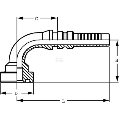 Raccord à sertir ALFAGOMMA SFSH251690H175G2