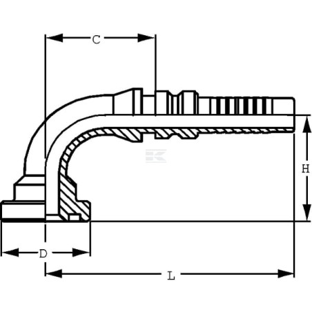 Raccord à sertir ALFAGOMMA SFLH322090G2