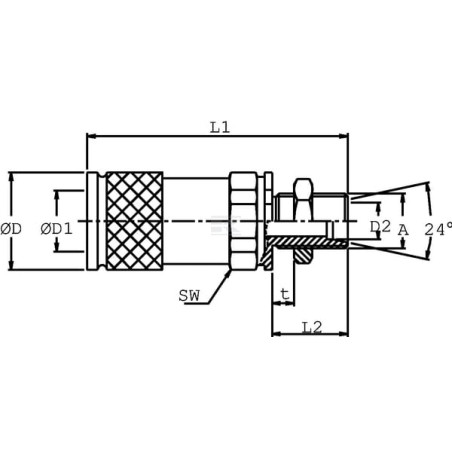 Raccord rapide à fond plat DNP SKVF10T20