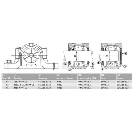 Corps de palier INA/FAG SES515612L