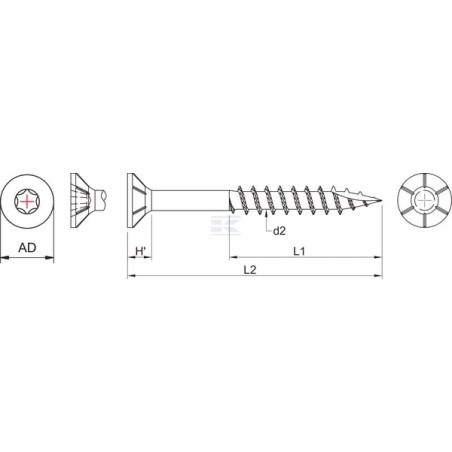 Vis UNIVERSEL SPT6140P100
