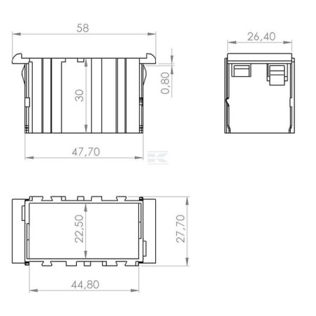 Cadre de montage UNIVERSEL SW10022KR