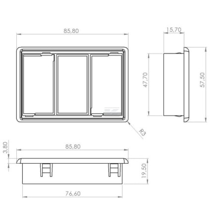 Cadre de montage UNIVERSEL SW10023KR