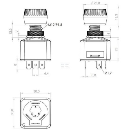 Commutateur rotatif UNIVERSEL SW10015KR