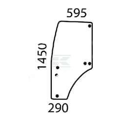 Vitre de porte complète JOHN DEERE SU27314