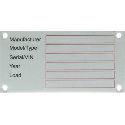 Plaque UNIVERSEL TAG001KR