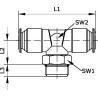 Raccord UNIVERSEL TCSS6M121B