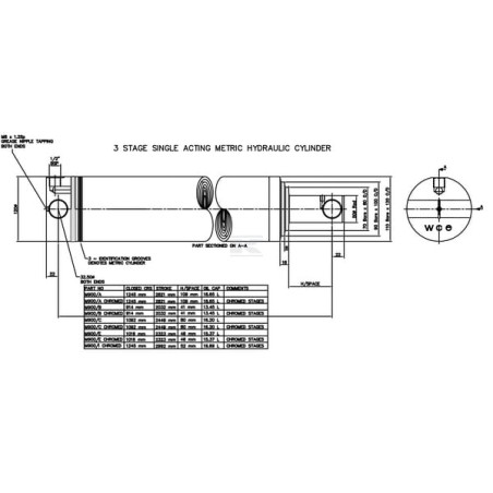 Vérin de basculement UNIVERSEL TC31202449