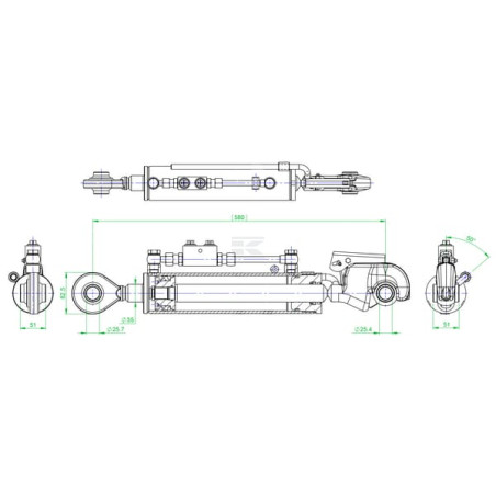 Barre de poussée hydraulique UNIVERSEL TCVNNE357023022