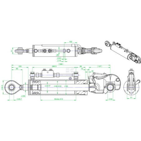 Barre de poussée hydraulique UNIVERSEL TCVNNE408021223