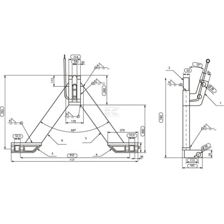 Triangle de liaison UNIVERSEL TL151006KR