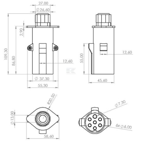 Fiche de remorque UNIVERSEL TR00012KR