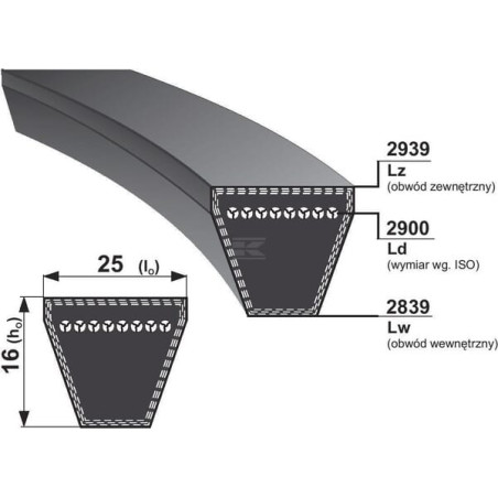 Courroie OPTIBELT VB252839