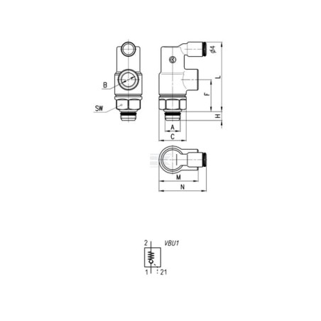 Clapet anti-retour CAMOZZI VBU14