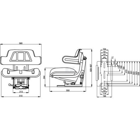 Siège UNIVERSEL TS15601KR