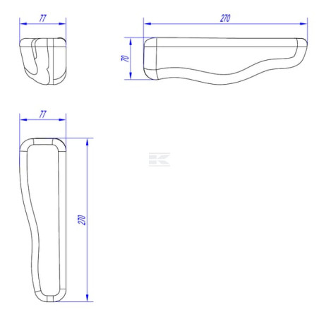 Kit d'accoudoirs UNIVERSEL TS90060KR