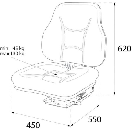 Siège en tissu UNIVERSEL TS23700KR