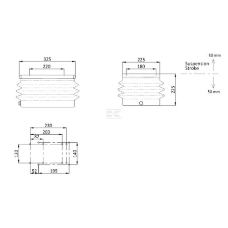 Suspension pneumatique UNIVERSEL TS90046KR