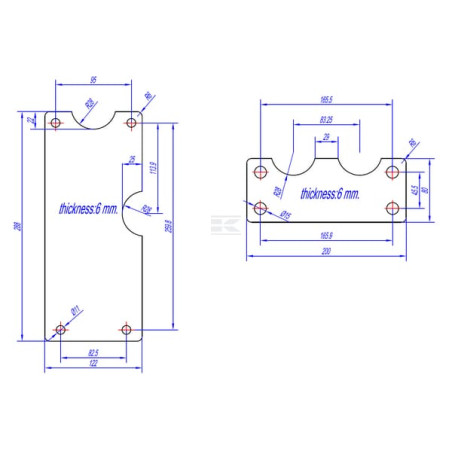 Plaque UNIVERSEL TS90227KR
