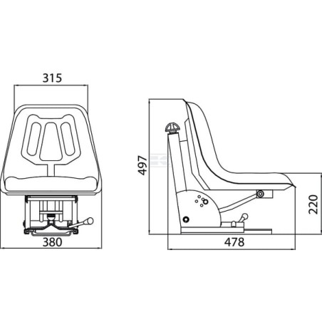 Siège à ressort UNIVERSEL TS49100KR