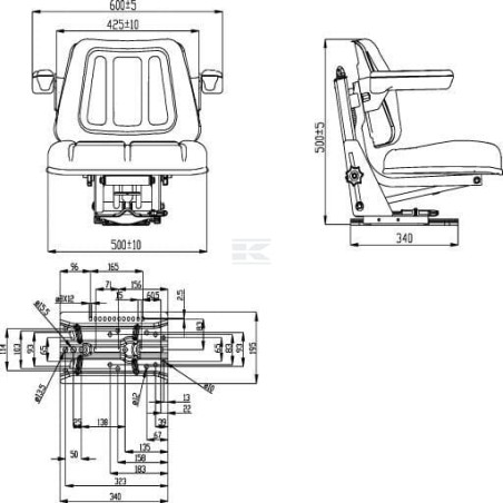Siège UNIVERSEL TS15500KR