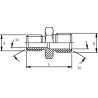 Raccord droit PH HYDRAULIK VNB2012SS