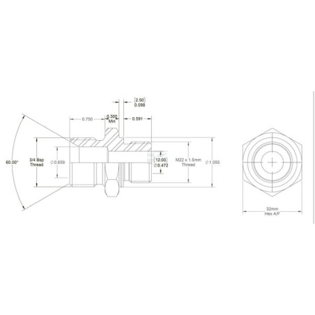 Raccord BURNETT & HILLMAN VNBM1222ISO6149