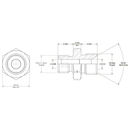 Raccord BURNETT & HILLMAN VNBM0614ISO6149